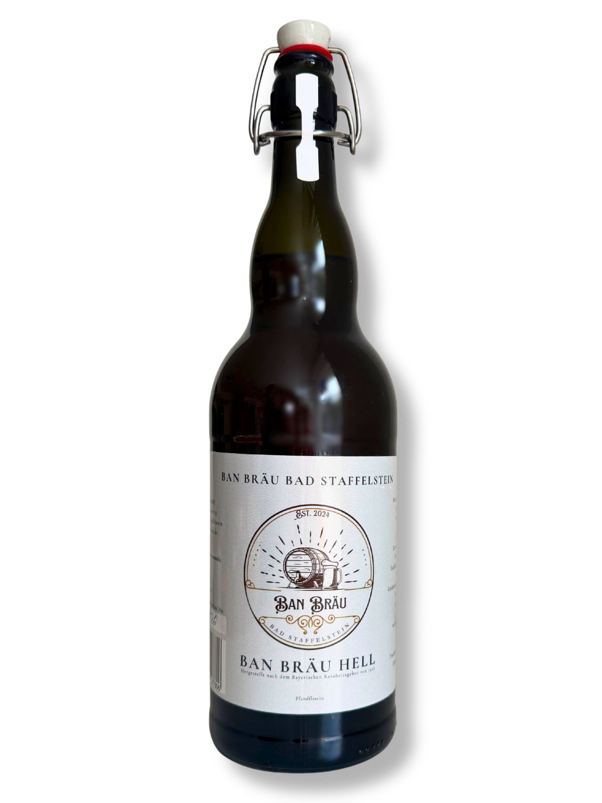 Ban Bräu Hell – 1 Liter Bügelverschlussflasche